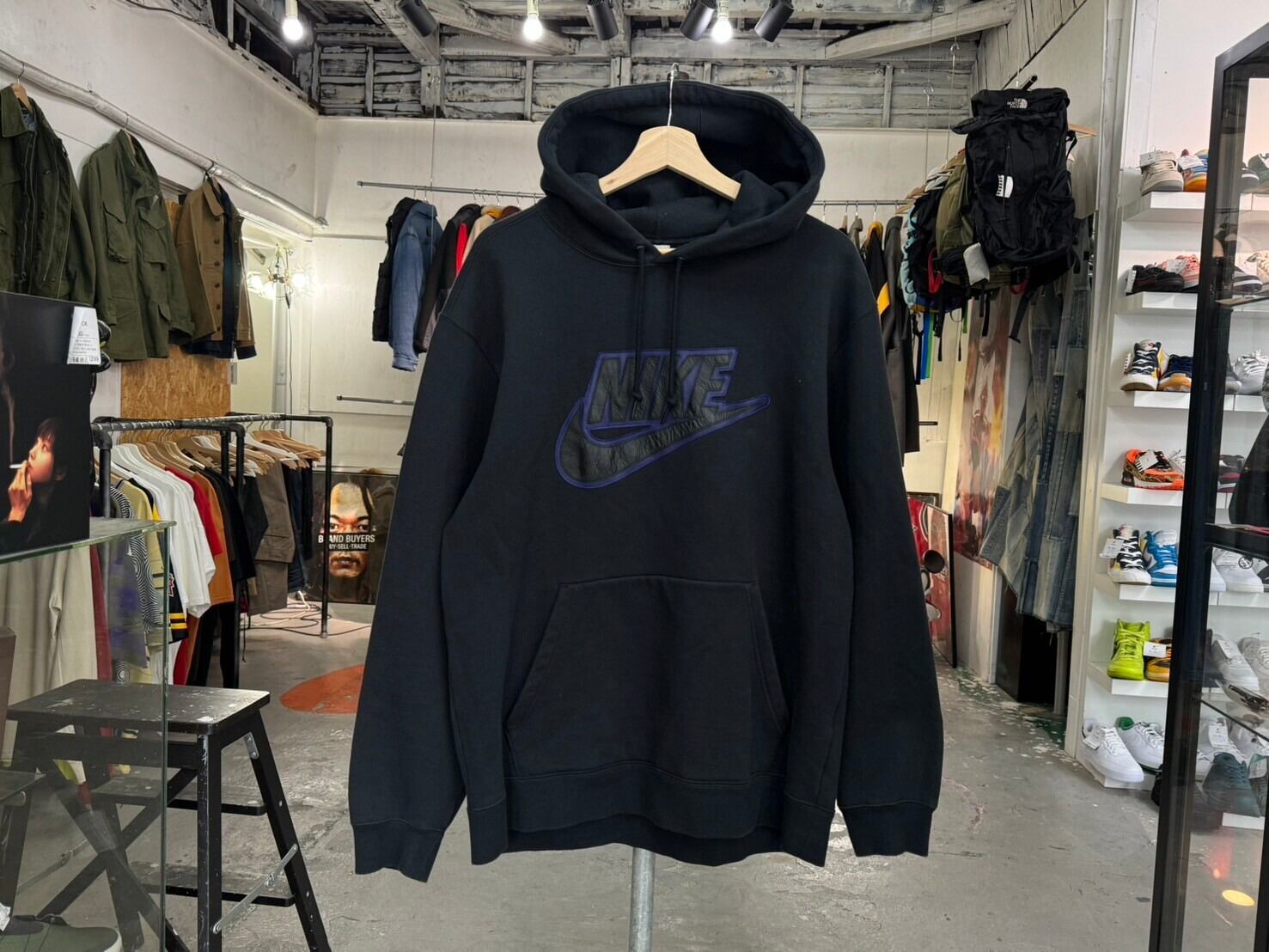 DREAM PRICE!! Supreme × NIKE LEATHER APPULIQUE HOODED SWEATSHIRT  