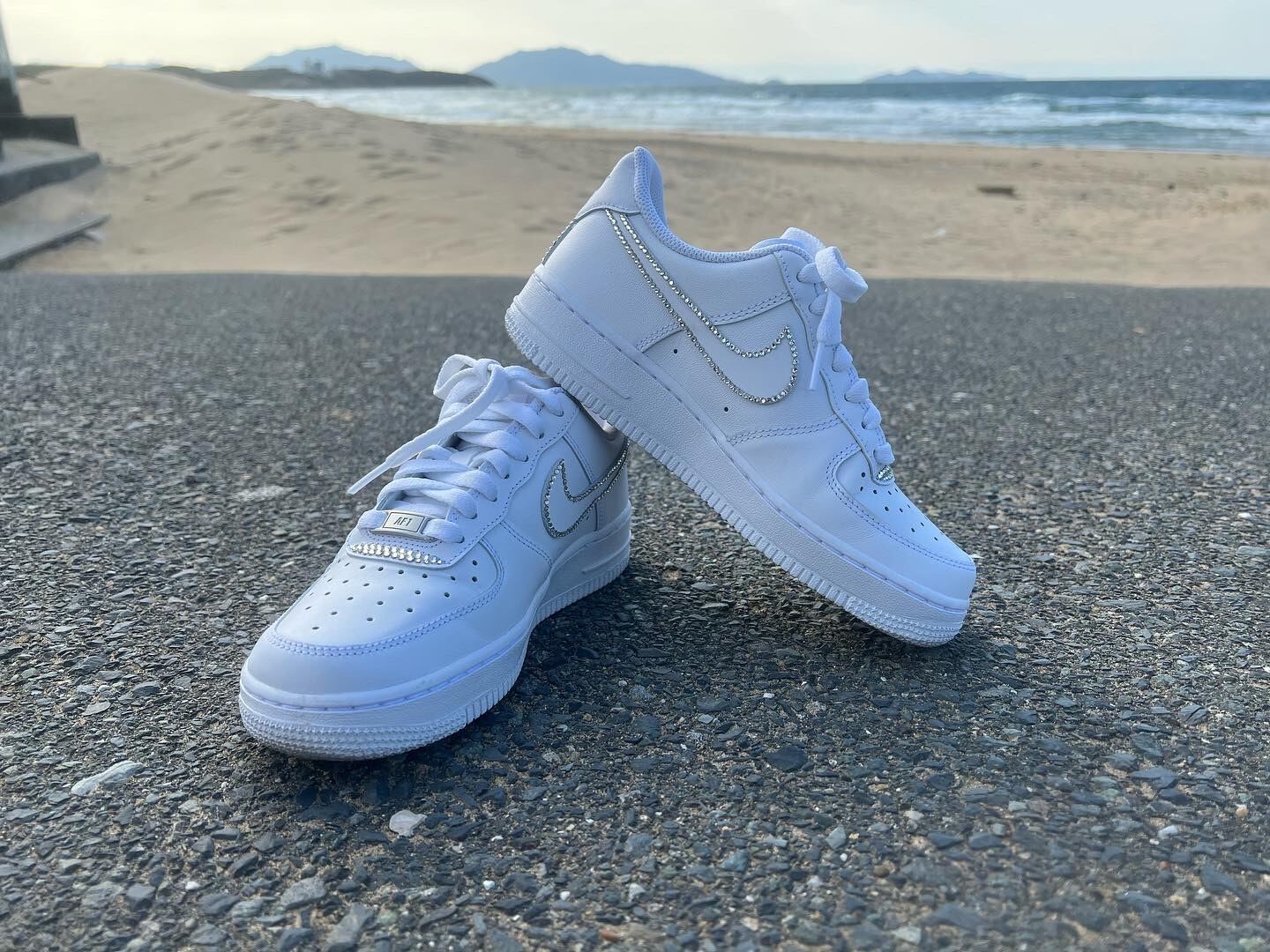 NIKE Air Force 1 ナイキエアフォース1 デコ ロゴフチのみ (シューズお  