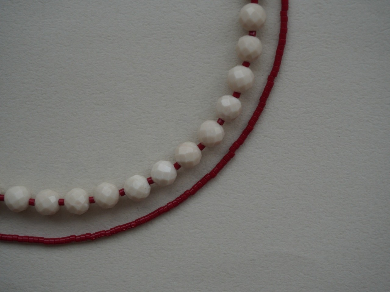 【 SET necklace 】 Unveild necklace × glassbeads necklace