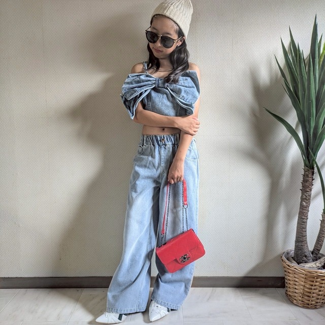 《即納》〜ribbon wide pants〜