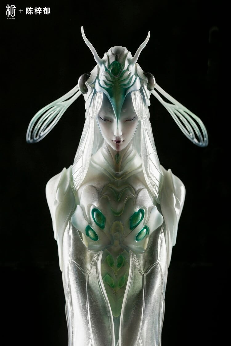 SUM ART　フィギュア　完成品　蝉巫女　検　ガレージキット　竹谷隆之 黑白巫蝉·白巫蝉 |陳梓郁 | sumart