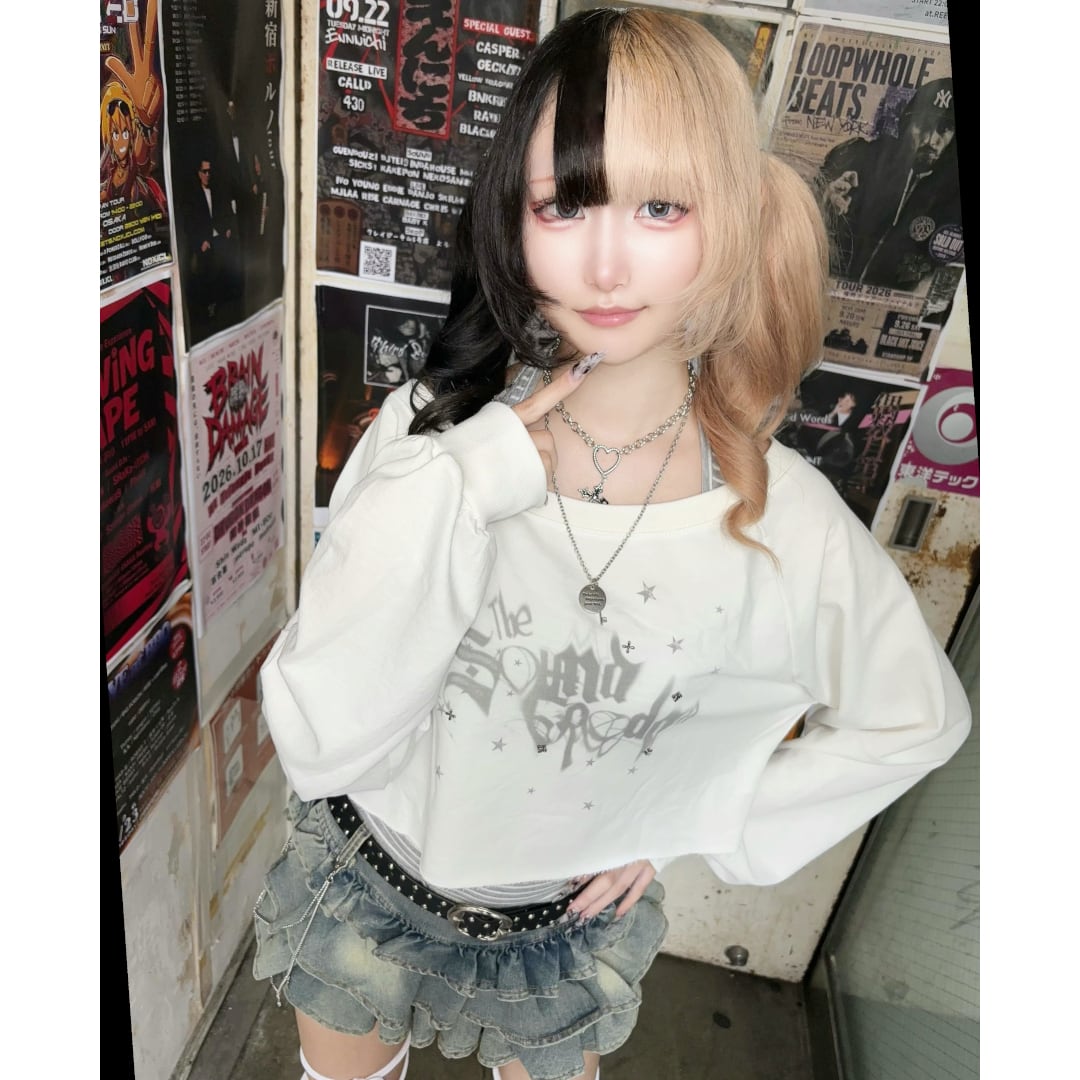 【10/15新着】2点セット★ボーダーホルター レイヤードロンT