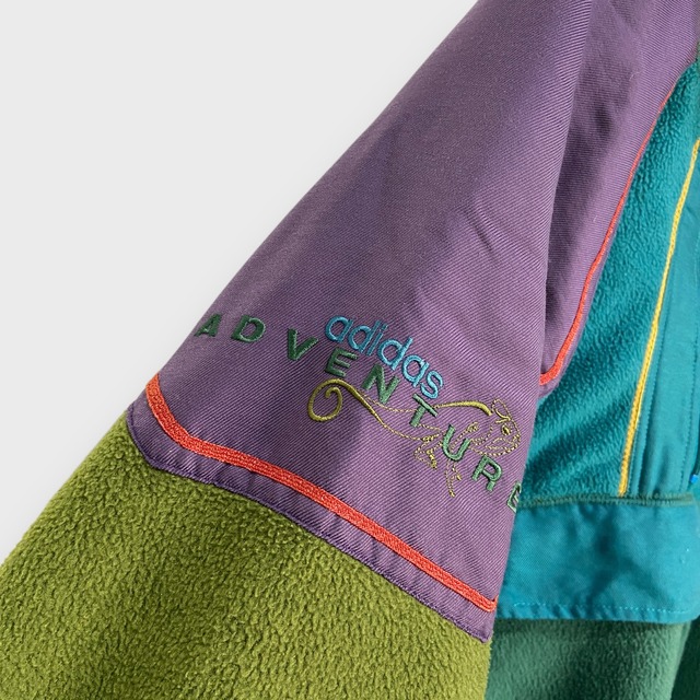 90 アディダス アドベンチャーシリーズ ハーフジップフリース マルチカラー M