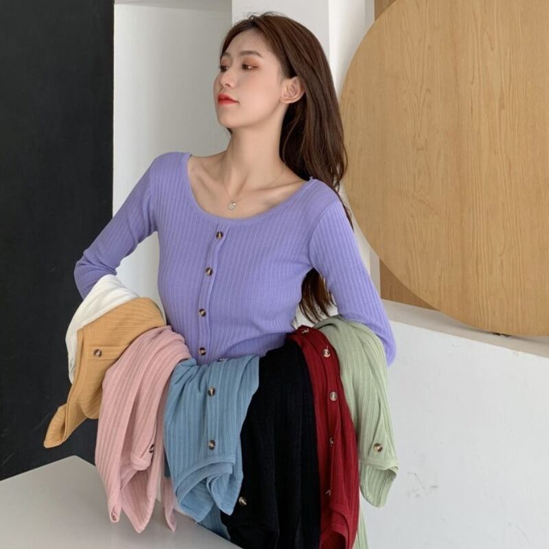 スタンダードセーター スプリングオータムスタイルスリムトップス ロング レトロ 春物 秋物 YY-ファッション83454917661