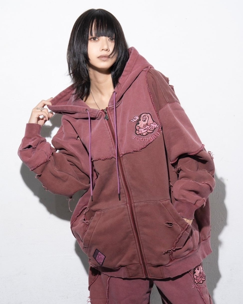 【最安値】【即完品】チュウカタベタイ セットアップ at far heaven GALFY×チュウカタベタイ ParkerSETUP/赤 | チュウカタベタイ