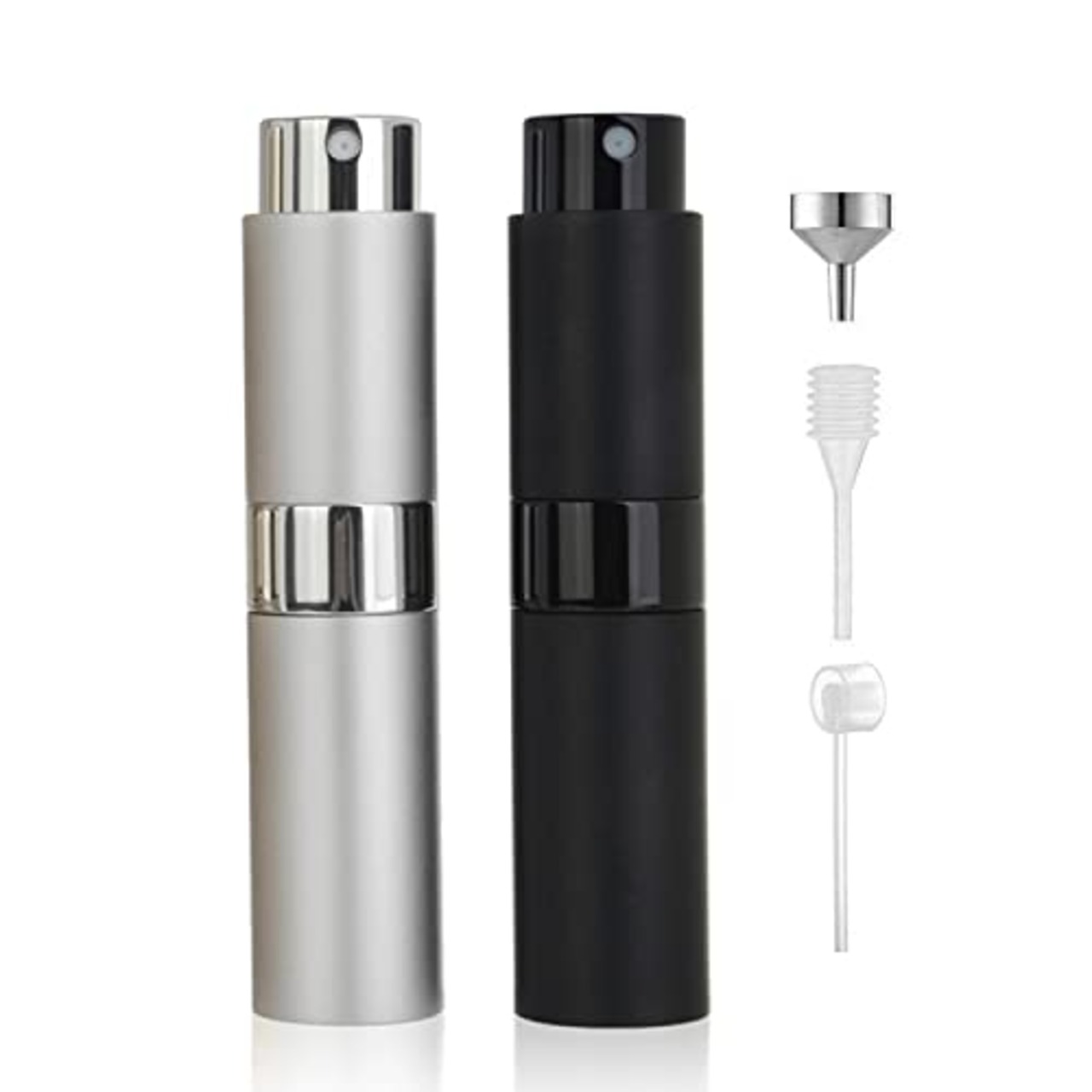 香水スプレーボトル 8mlポータブル香水アトマイザー、詰め替え 香水噴霧器 香水ボトル、空の香水ボトル、携帯用 香水用?瓶 男女兼用アトマイザー (2個 8ml)