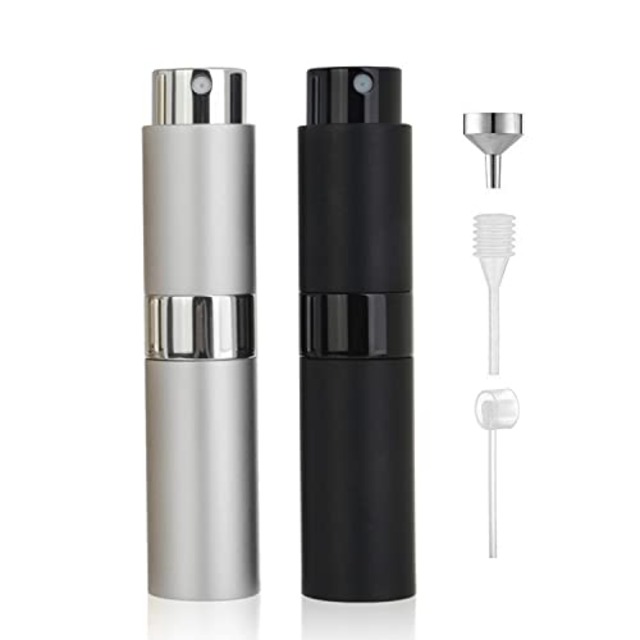 香水スプレーボトル 8mlポータブル香水アトマイザー、詰め替え 香水噴霧器 香水ボトル、空の香水ボトル、携帯用 香水用?瓶 男女兼用アトマイザー (2個 8ml)