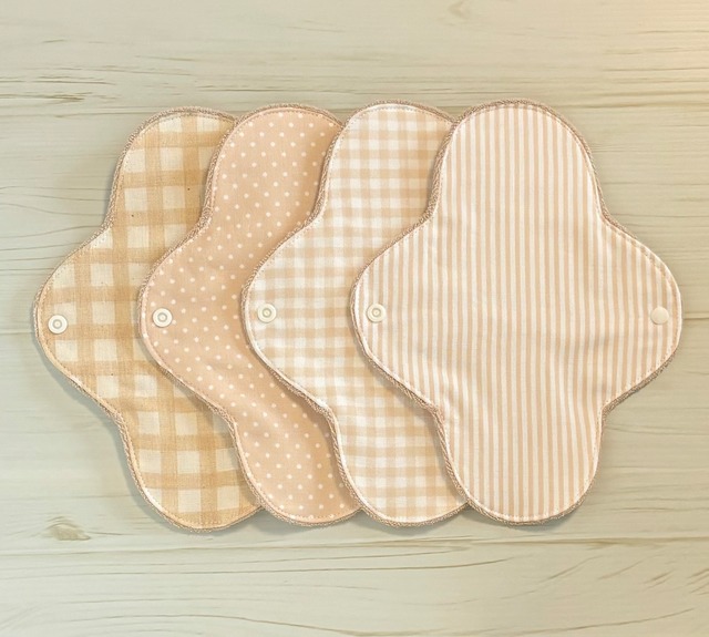 22cm パイル オーガニック 布ナプキン 防水仕様 4枚セット 普通の日用 255