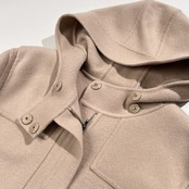 ZYGA Lin’n Laundry ズィガ ラン ランドリー カシミヤ混 メリノ ウール 比翼ジップ コート サイズ 38/S /ベージュ系