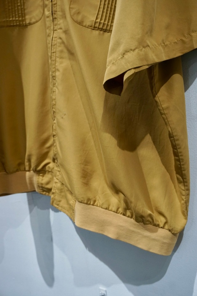 polyester s/s zip shirt