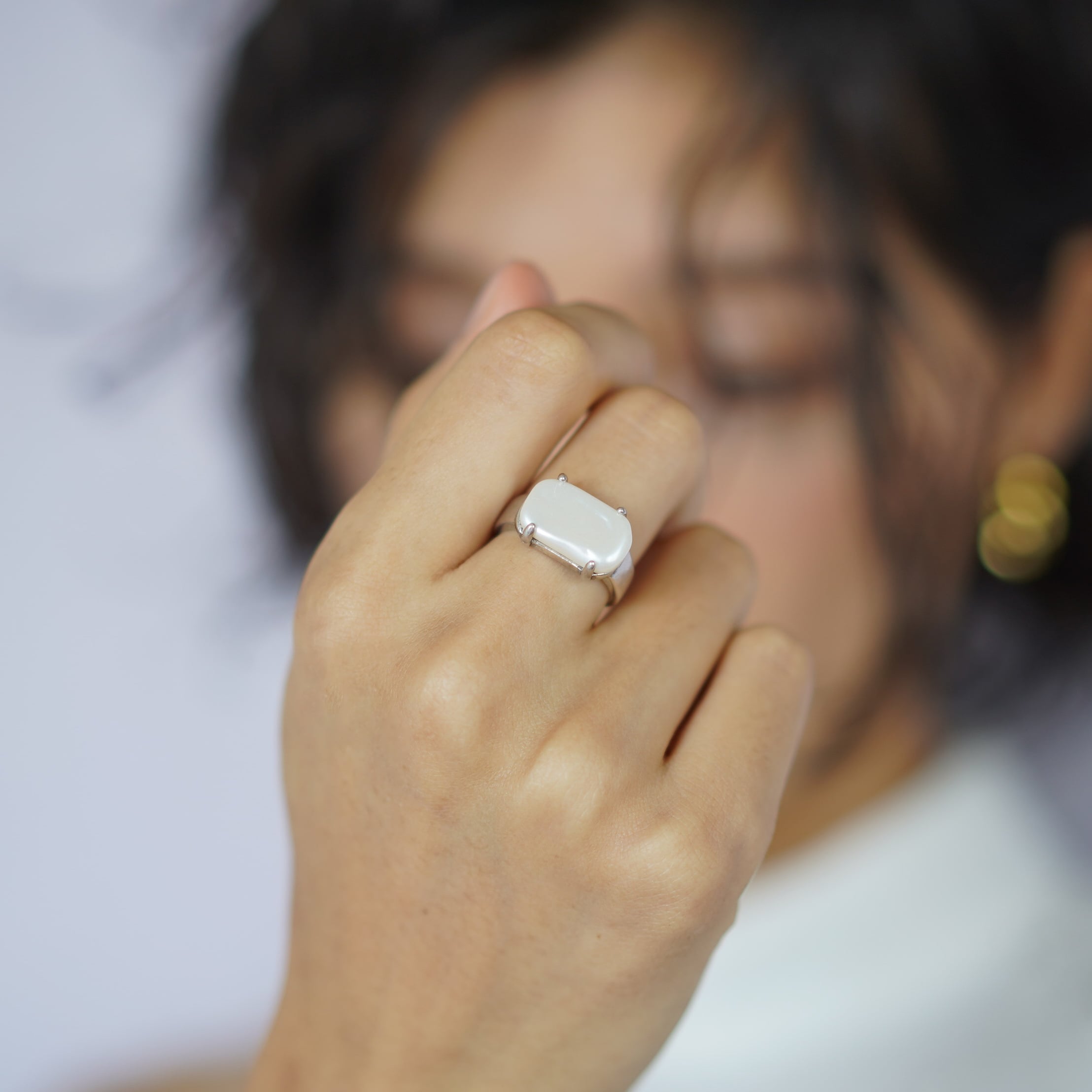 スクエア・バロックパール・リング | jojono