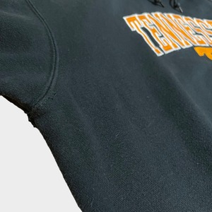 【PROEDGE】カレッジ テネシー大学 Tennessee 刺繍ロゴ アーチロゴ パーカー スウェット フーディー hoodie L 黒 us古着