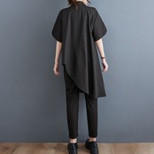 アシンメトリー ボタンダウン シャツ30054