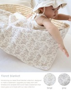 ガーゼケット floret blanket 【送料無料】 おくるみ　スワドル 小花柄 ベビー ブランケット 赤ちゃん