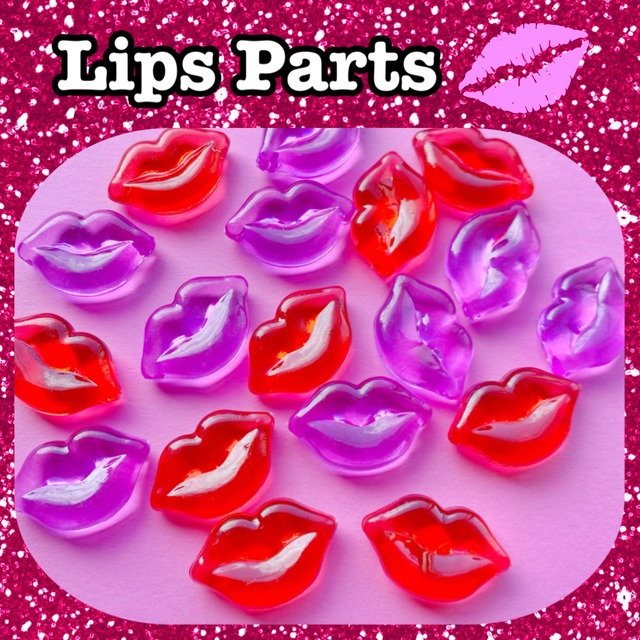 【お得パック】ぷっくり リップ クリア アクリル パーツ 30個