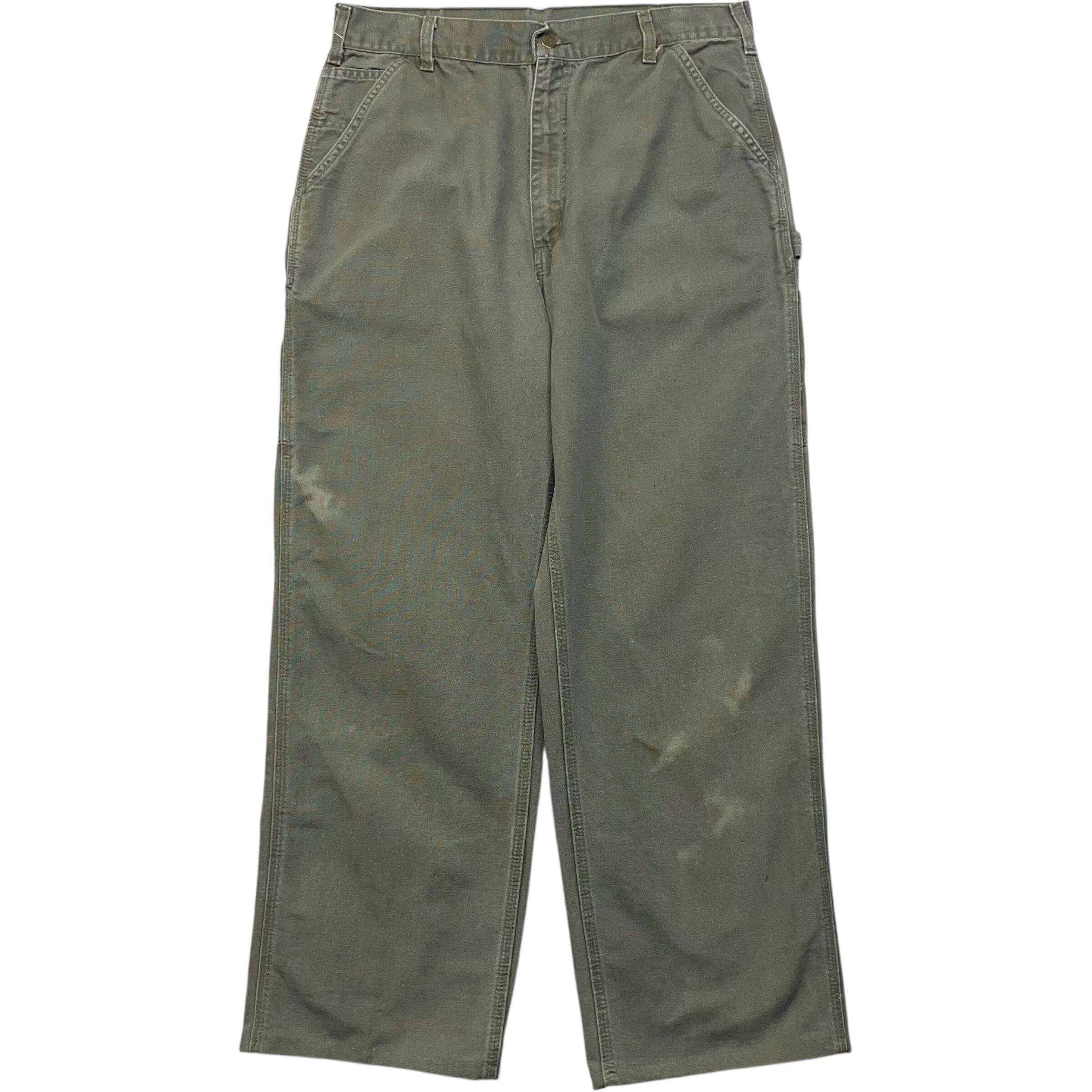 《実寸 W34L29》 Carhartt カーハート ペインターパンツ ワークパンツ モスグリーン no.7775