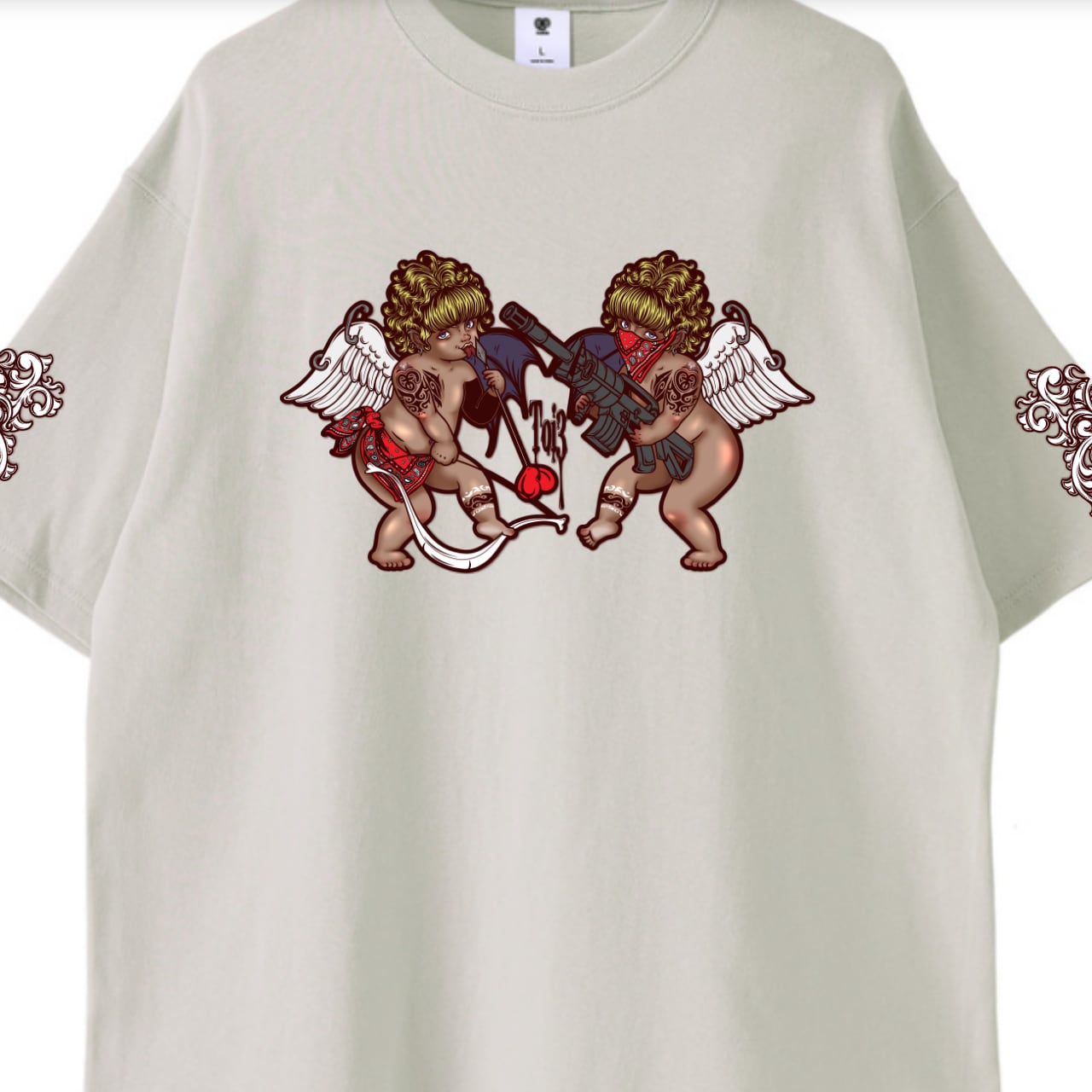 Katie エンジェルTシャツ AngelDevil T-shirt(エンジェルデビル ティーシャツ)【Gray】 | Toi3