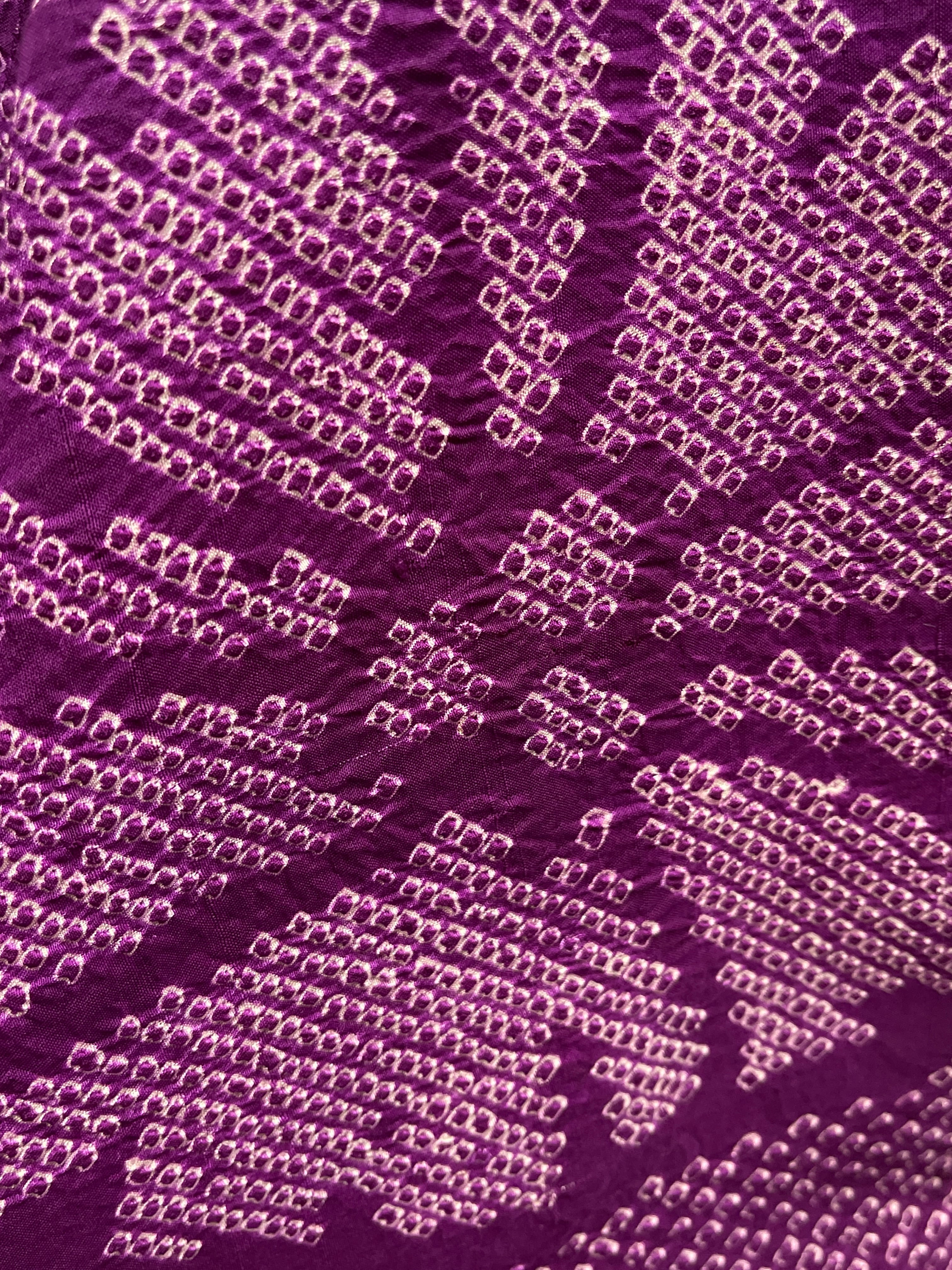 総絞り！大人紫の素敵なアンティーク羽織