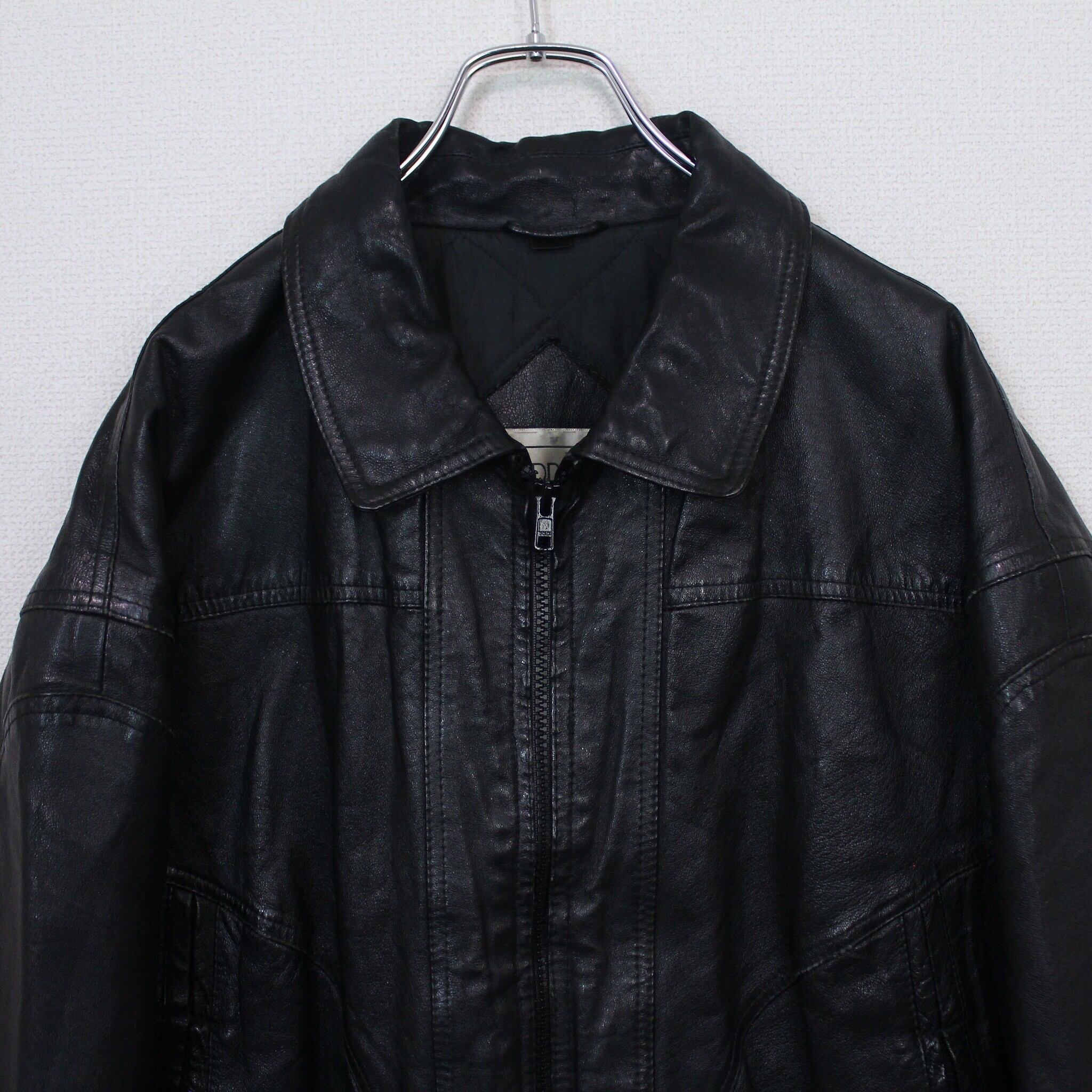 Caka act2】Vintage Zip Up Black Leather Jacket | Caka(カカ）下北沢 