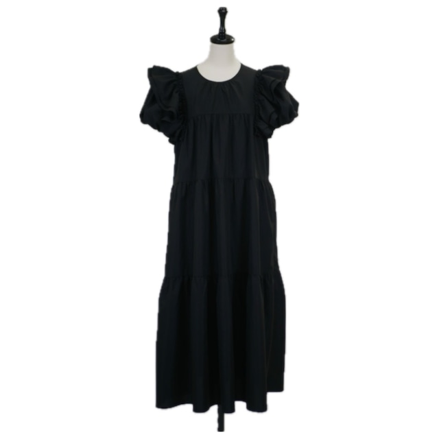 Balloon sleeve teared onepiece