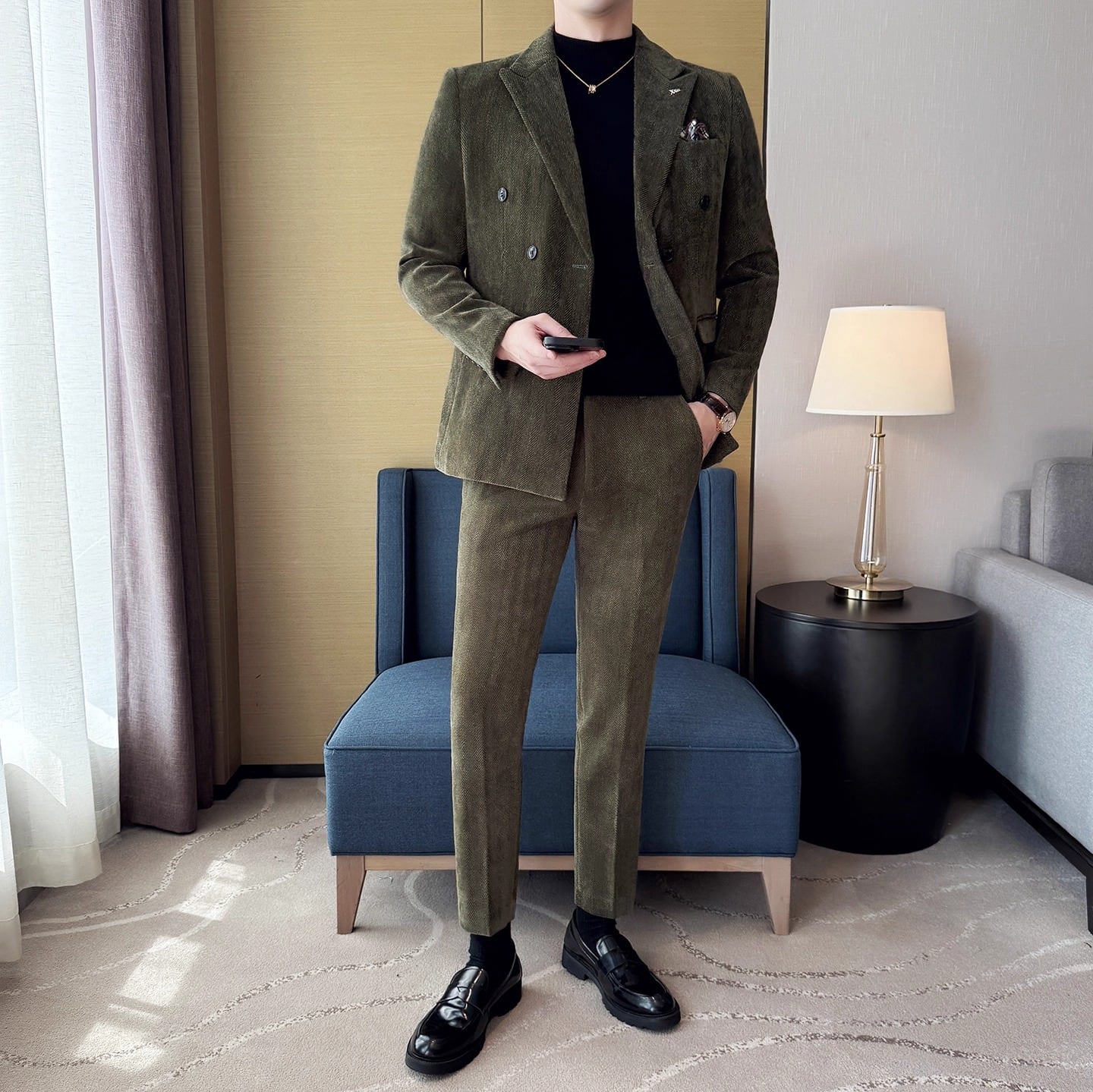 コーデュロイダブルブレストスーツ 3color SU0255
