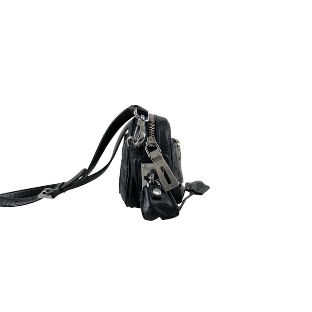 PRADA プラダ ショルダーバッグ ブラック バックルモチーフ レザー ミニバッグ vintage ヴィンテージ オールド cdnxfz