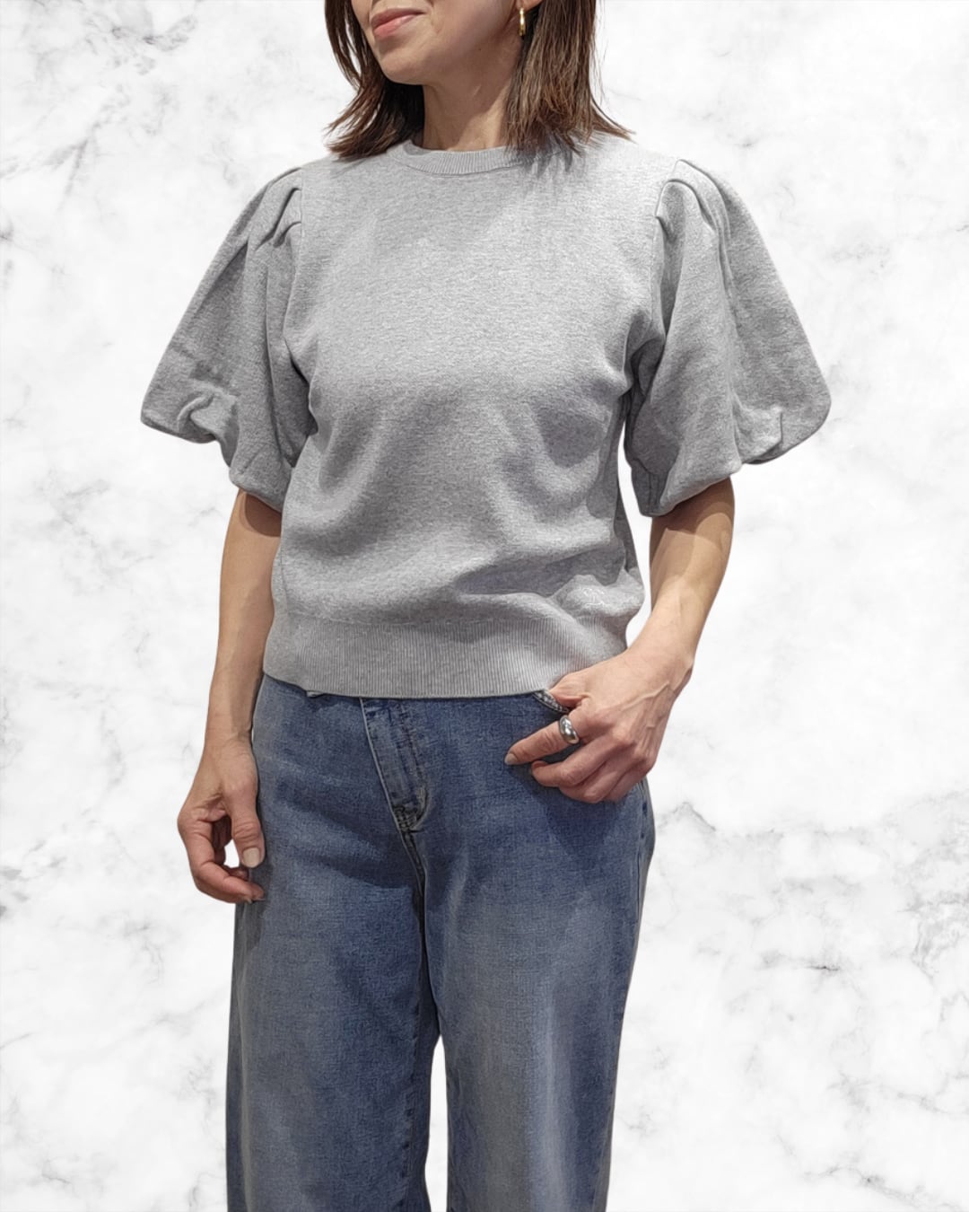 バルーンスリーブ半袖ニット D8680 DOS DIOSAS ドスディオサス