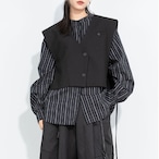 layered vest asymmetry tops / l0910