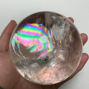 レアな大玉♪一点物！綺麗で美しいレインボー✩大玉アイリスクォーツスフィア