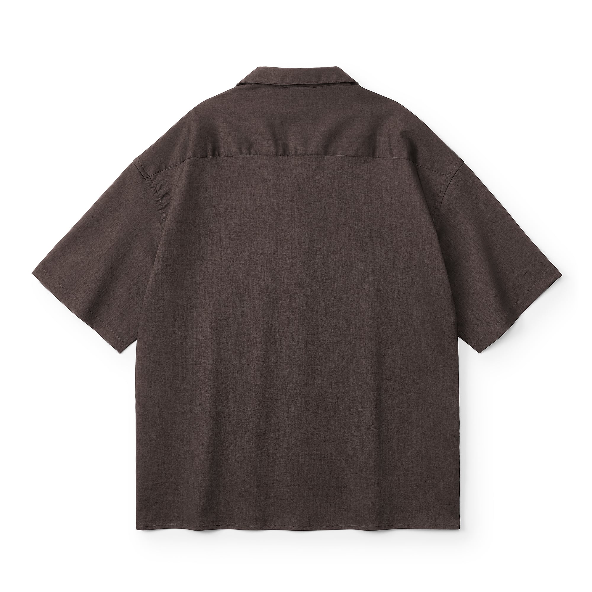 IFNi everyone fly front open collar shirt (BROWN) | everyone