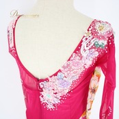 社交ダンス 衣装 スタンダード ドレス ワンピース パーティドレス Leirena レイリーナ ピンク系 ホワイト系 オレンジ系 グリーン系 花柄 フロート付きデザイン 二重スカート ラインストーン 伸縮性有り 軽やか 踊る用 衣装 レディース M Lサイズ カラフル ダンスパフォーマンス プロ仕様 おすすめ