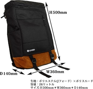 GUARD ガード オリジナル 多機能ナイロンバックパック A4ファイル・ノートPCも入る大容量 14gudbackpack アウトドア