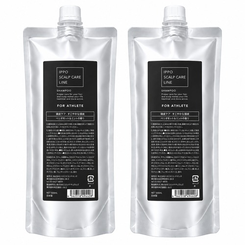 iPPO SCALP shampoo FOR athlete 500ml 詰め替え×2個セット｜スポーツシャンプー 写真1