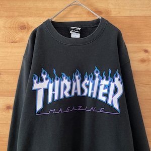 【THRASHER】ロゴ プリント スウェット トレーナー スケートボード ストリート スラッシャー M US古着