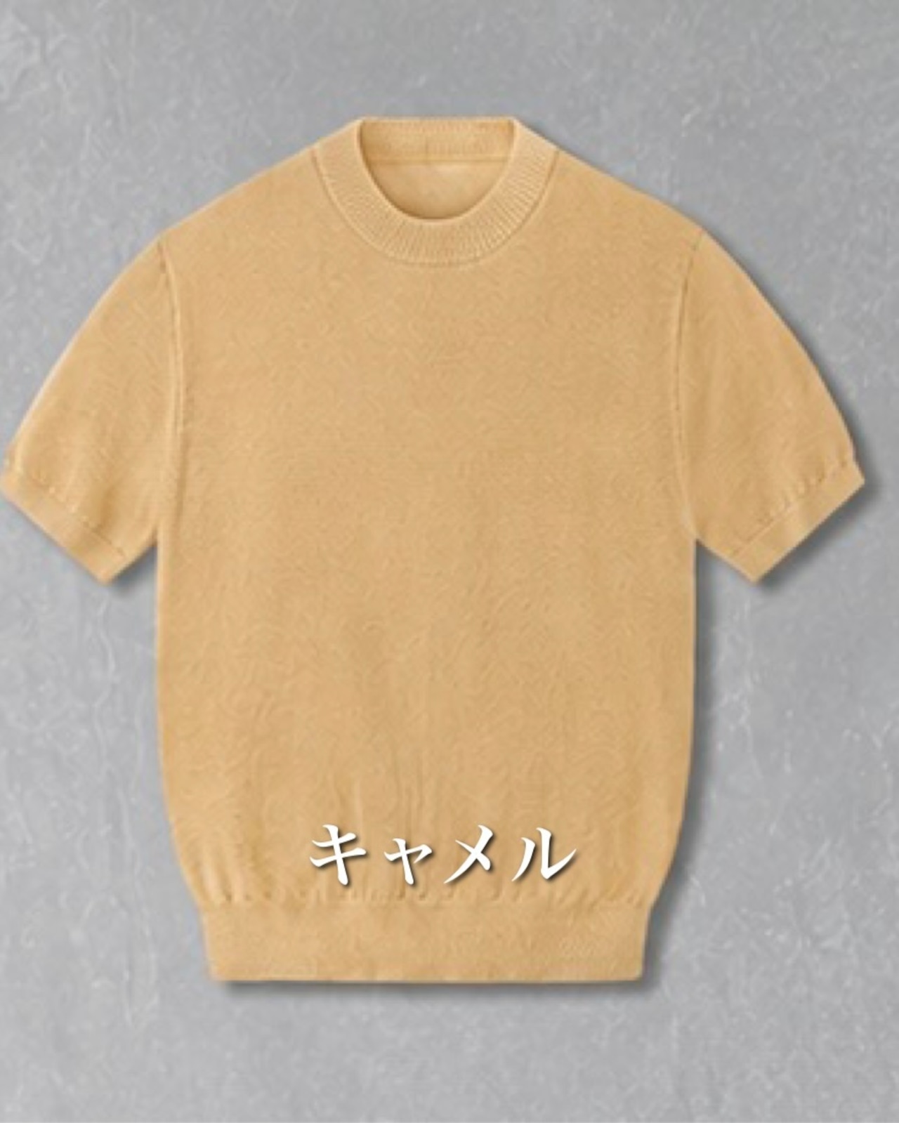 【高密絹編】シルク混ニットTシャツ