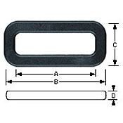 YKK LH20E カクカン 20㎜用 平カン 黒 100個入り | トーキョービニール