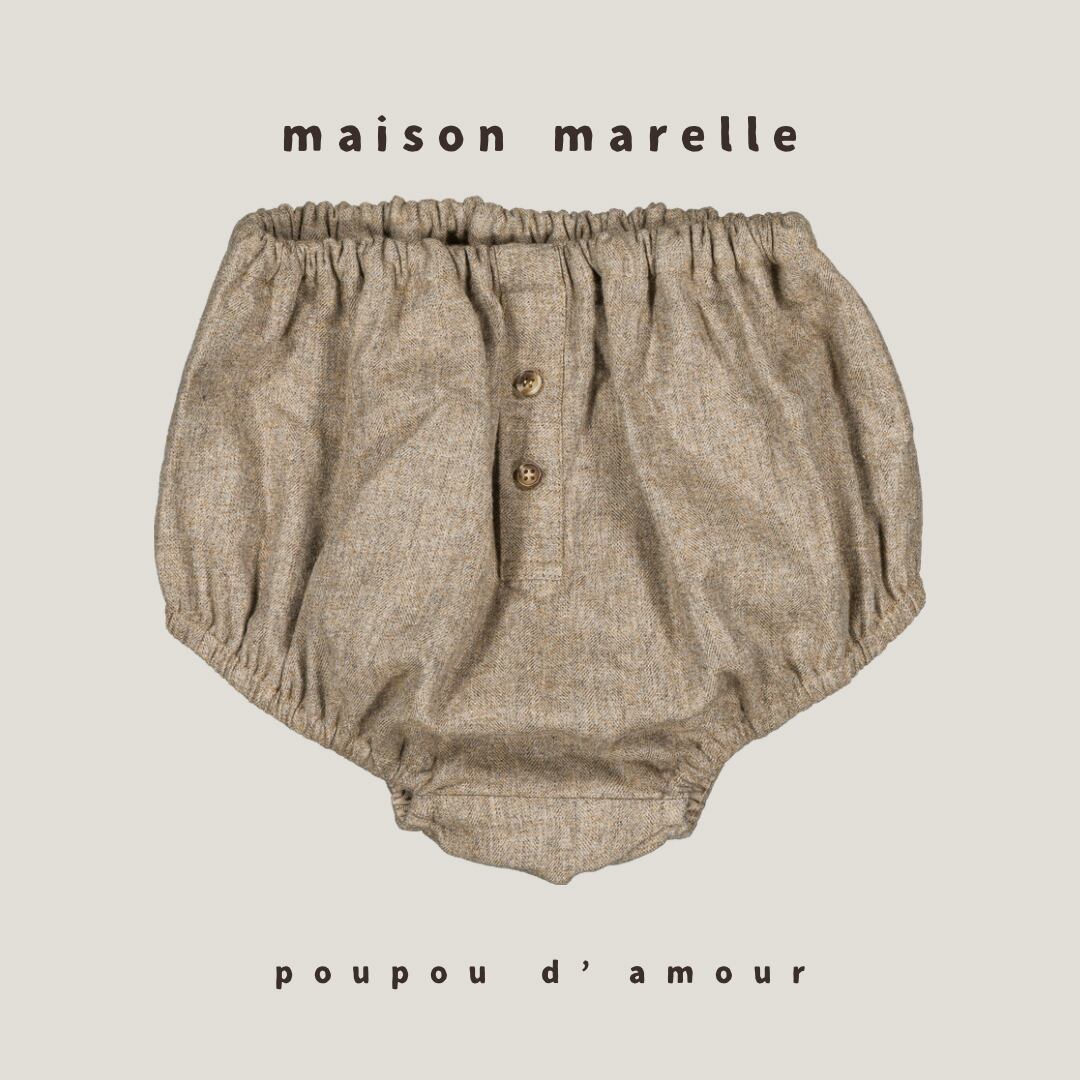 送料無料【予約】maison marelle|Bloomers CHAILLOT - heathered oatmeal (11月上旬以降入荷予定)