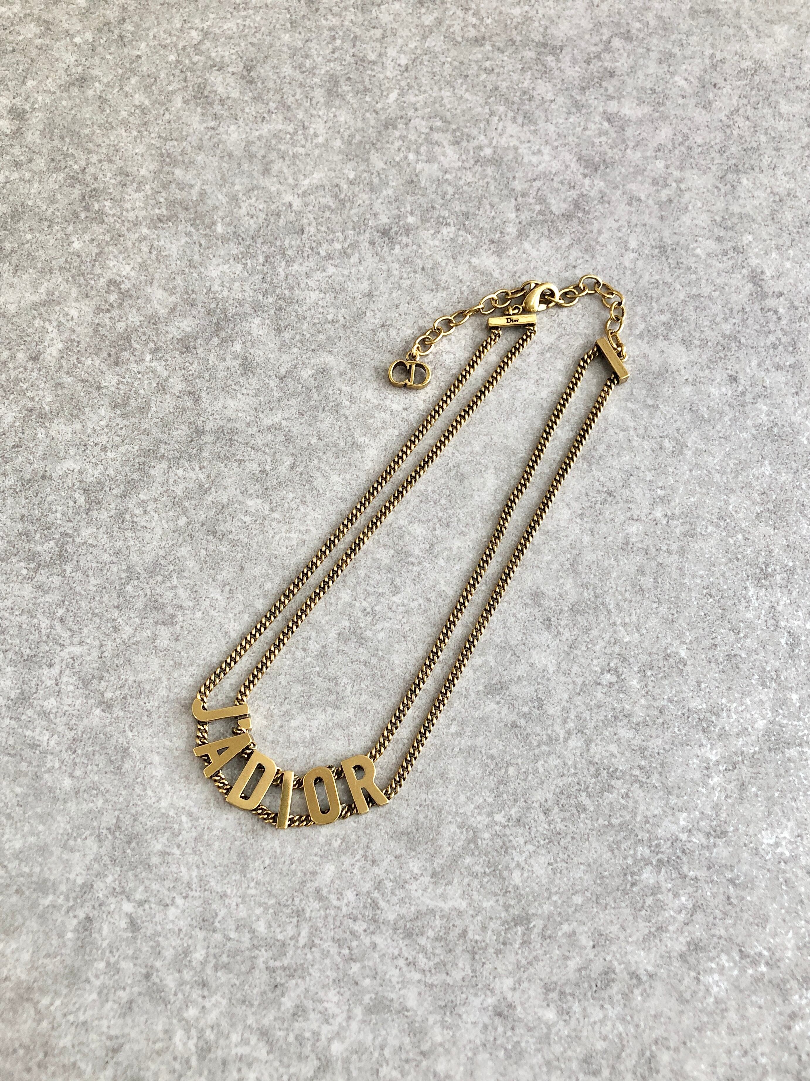 Christian Dior クリスチャン ディオール ネックレス ゴールド JADIOR