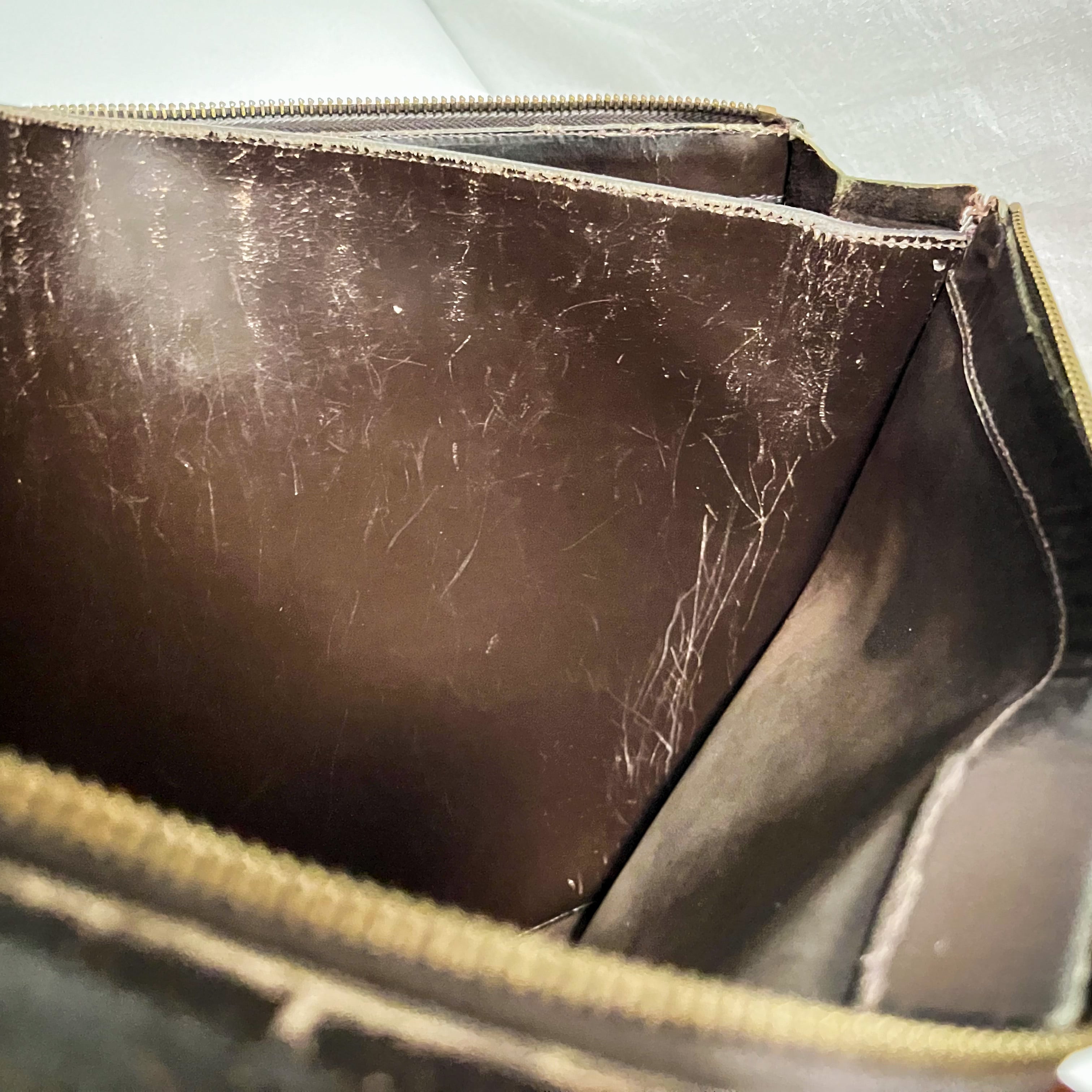 HERMES” vintage dark brown leather clutch bag ヴィンテージエルメス