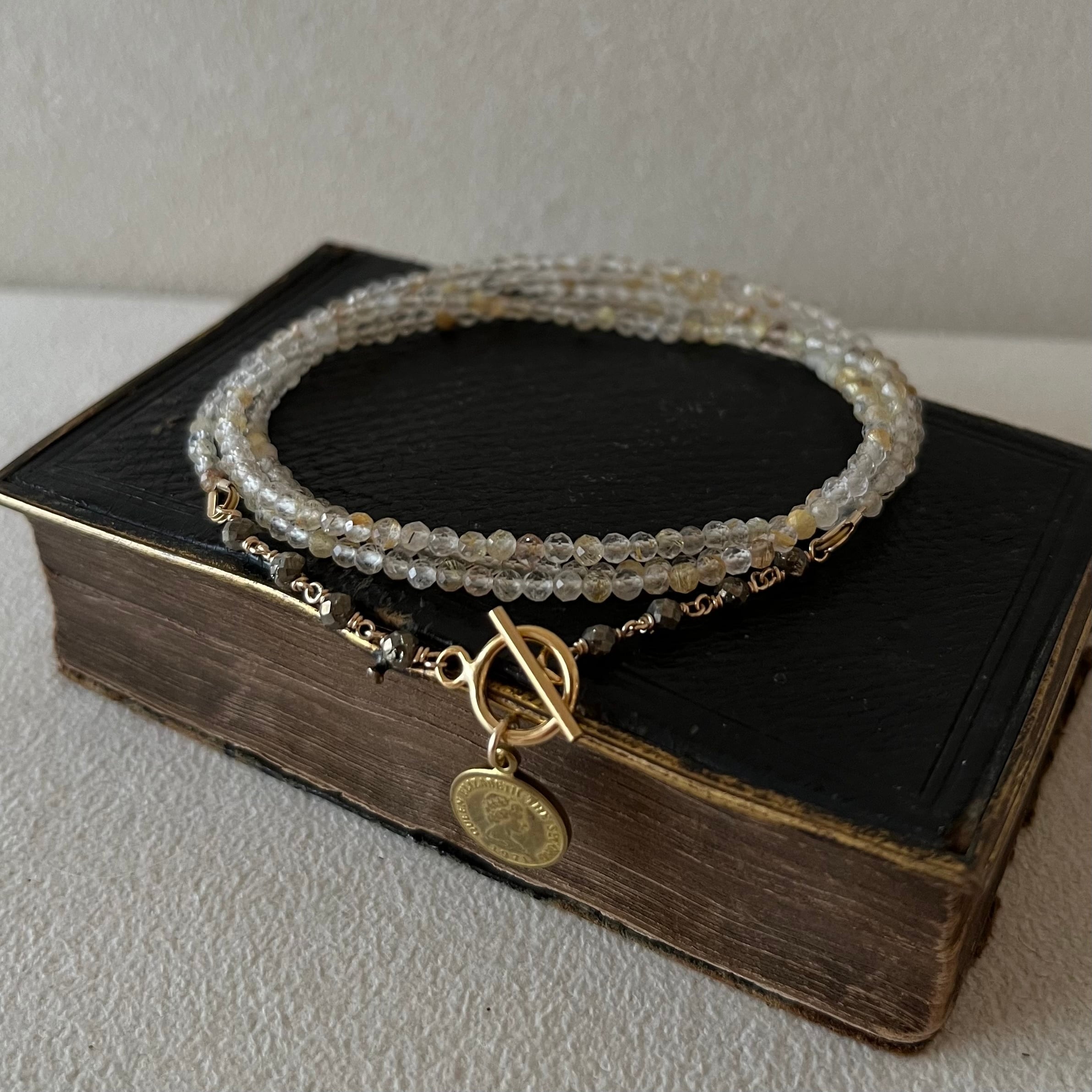 ルチルクォーツの3WAYネックレス