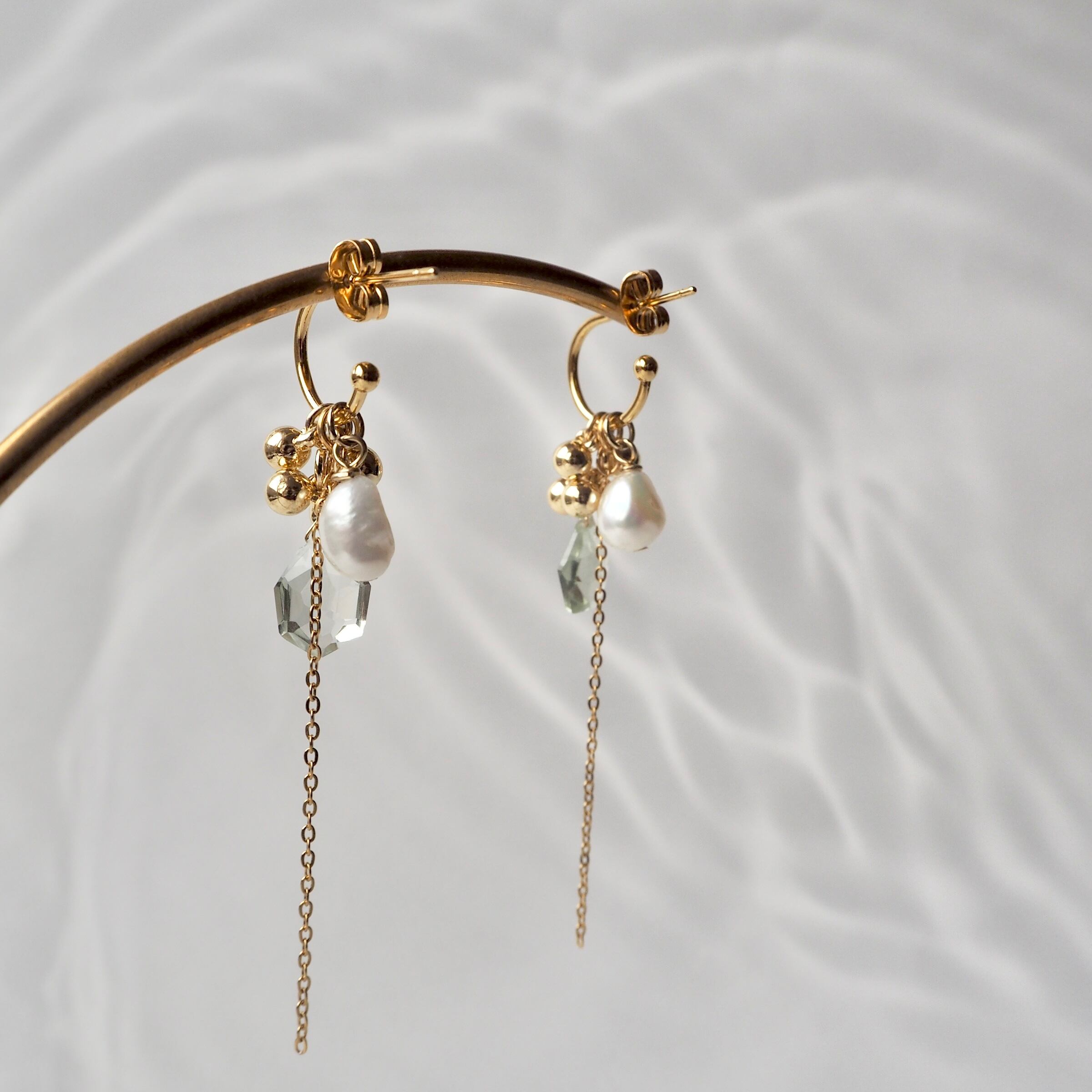 クリスマス♡マットリングとグリーンマットのフープピアス／イヤリング