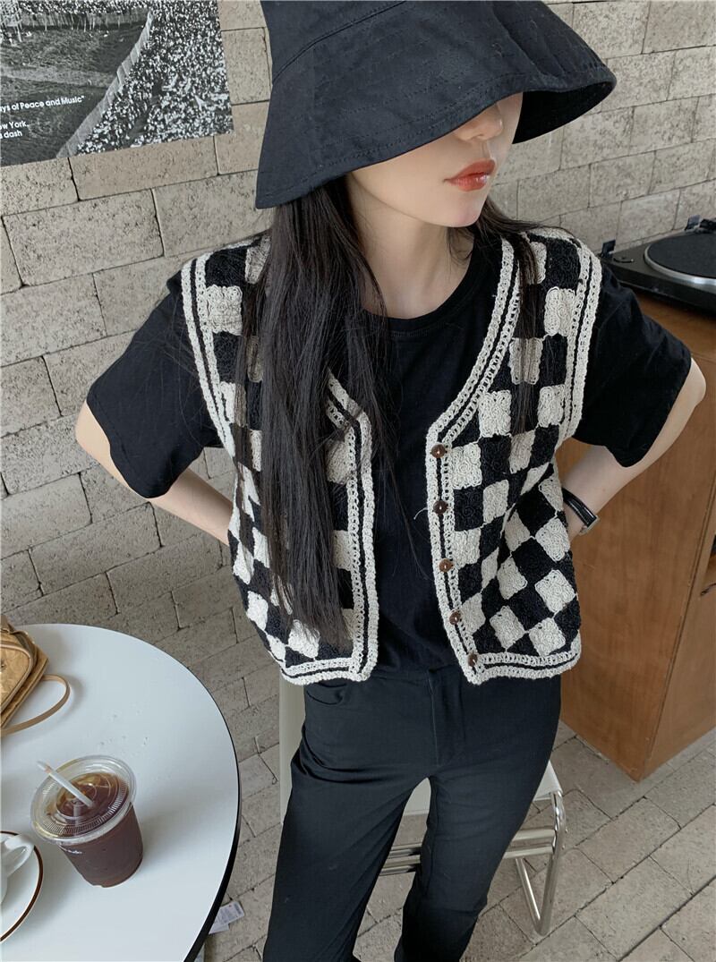 スタイルスタンダードニットカーディガンオータム薄手Vネックショートコート ジャケット レッド レトロ 秋物 モンロー77487088620