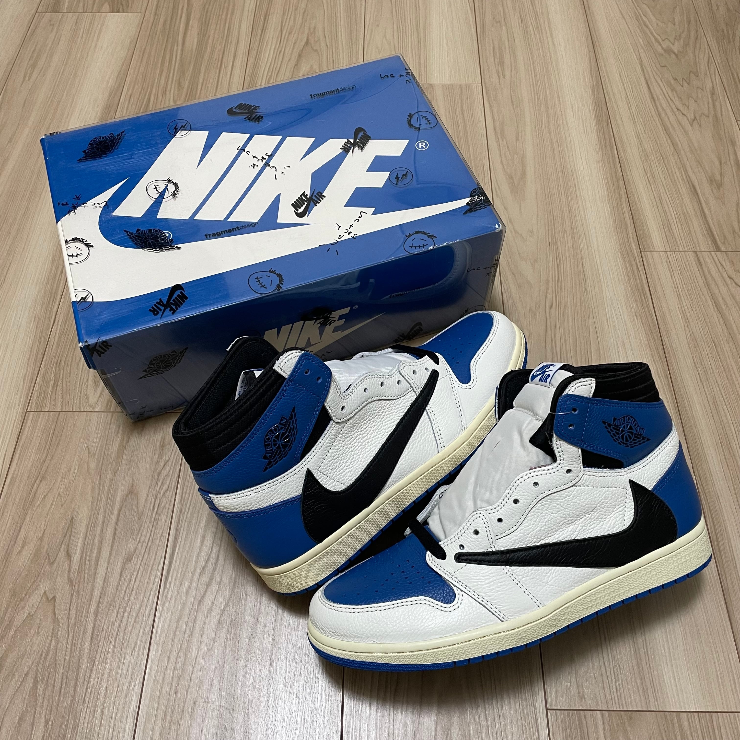 TRAVIS SCOTT FRAGMENT AIR JORDAN 1 RETRO HIGH OG SP MILITARY BLUE