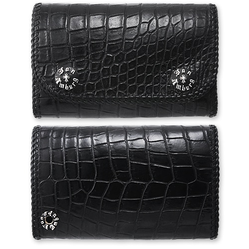 【VAN AMBURG LEATHERS　ヴァンアンバーグレザーズ　Wallet　ウォレット　財布】ミディアムバイカーウォレット/アリゲーターw/VALグロメット【送料無料】