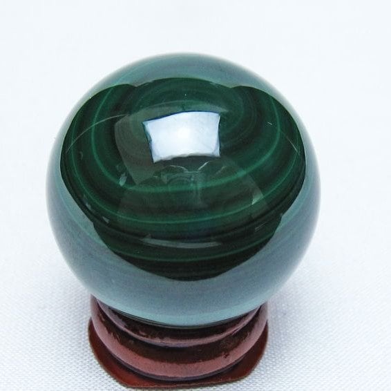 マラカイト 丸玉 34mm スフィア 置物 一点物 141-8380