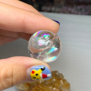 ハリネズミシトリンクラスタ・アイリスクォーツ付き