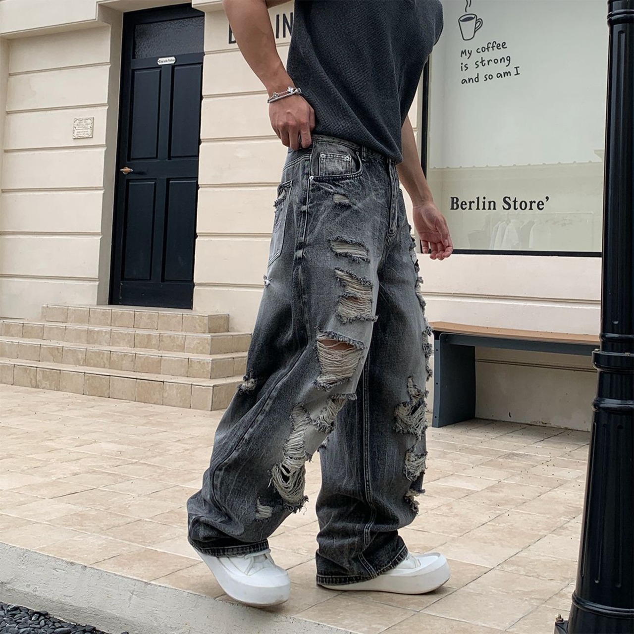 Distressed Wide Pants TB2409・画像2