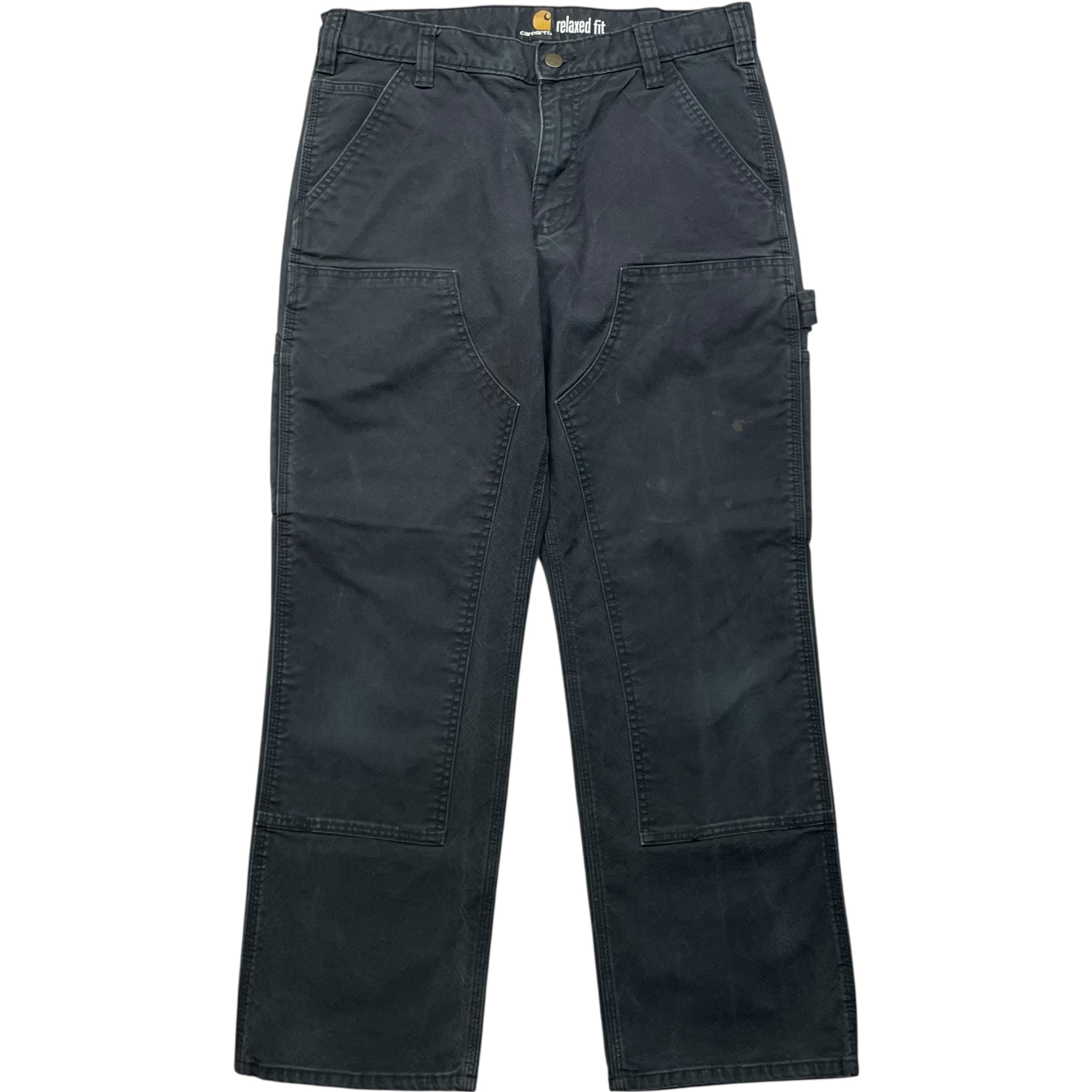 《実寸 W32L28》 Carhartt カーハート ダブルニー ペインターパンツ ワークパンツ ブラック no.8858