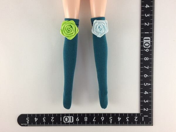ドールアクセサリ 1/6 女性用 靴下 ストッキング 青緑 BS168 - 画像1