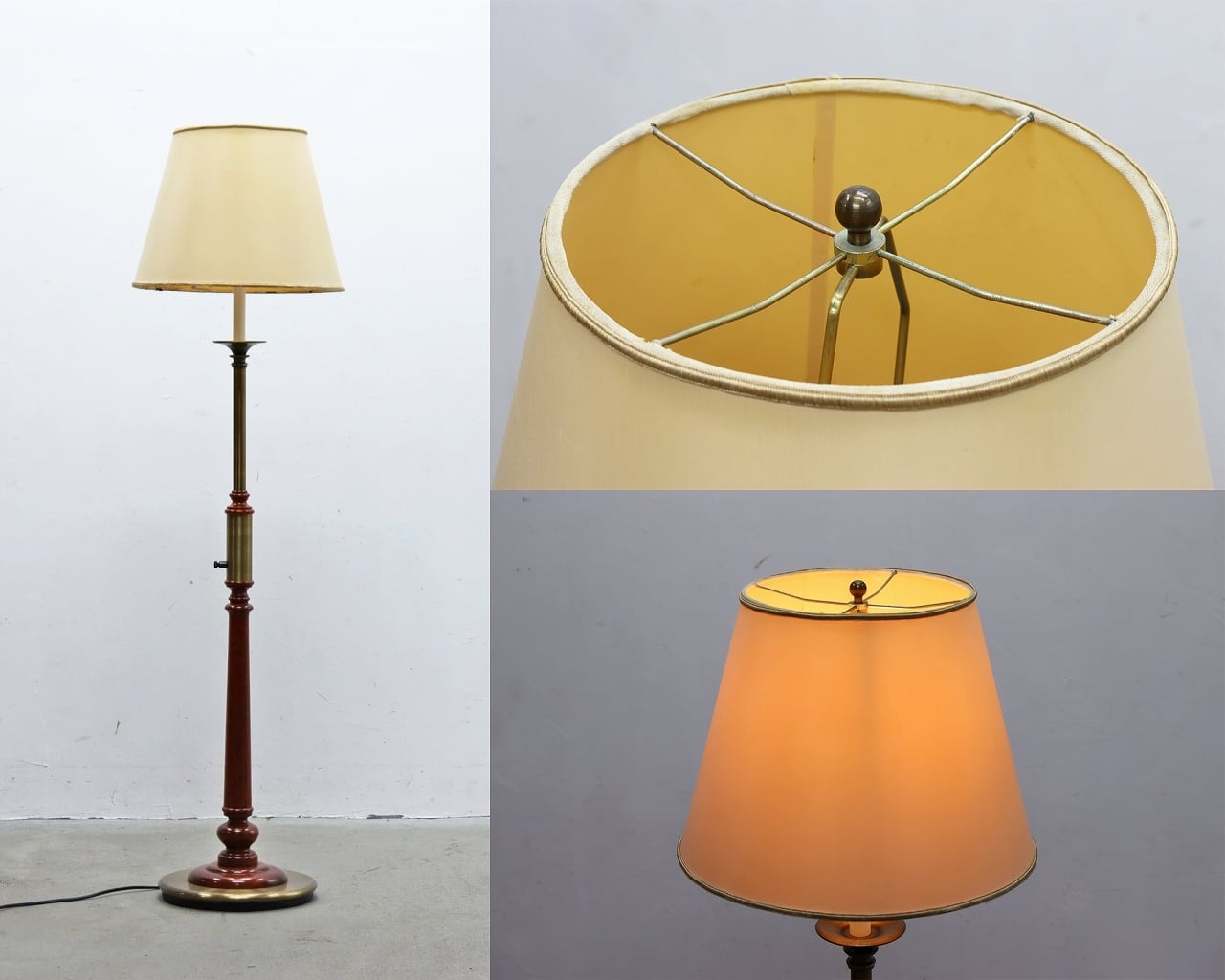 ヴィンテージ 池田製作所 調光付き フオーク材 ロアライト ランプ 照明